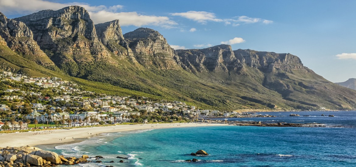 Scenic view of a beach in Capetown, South Africa.